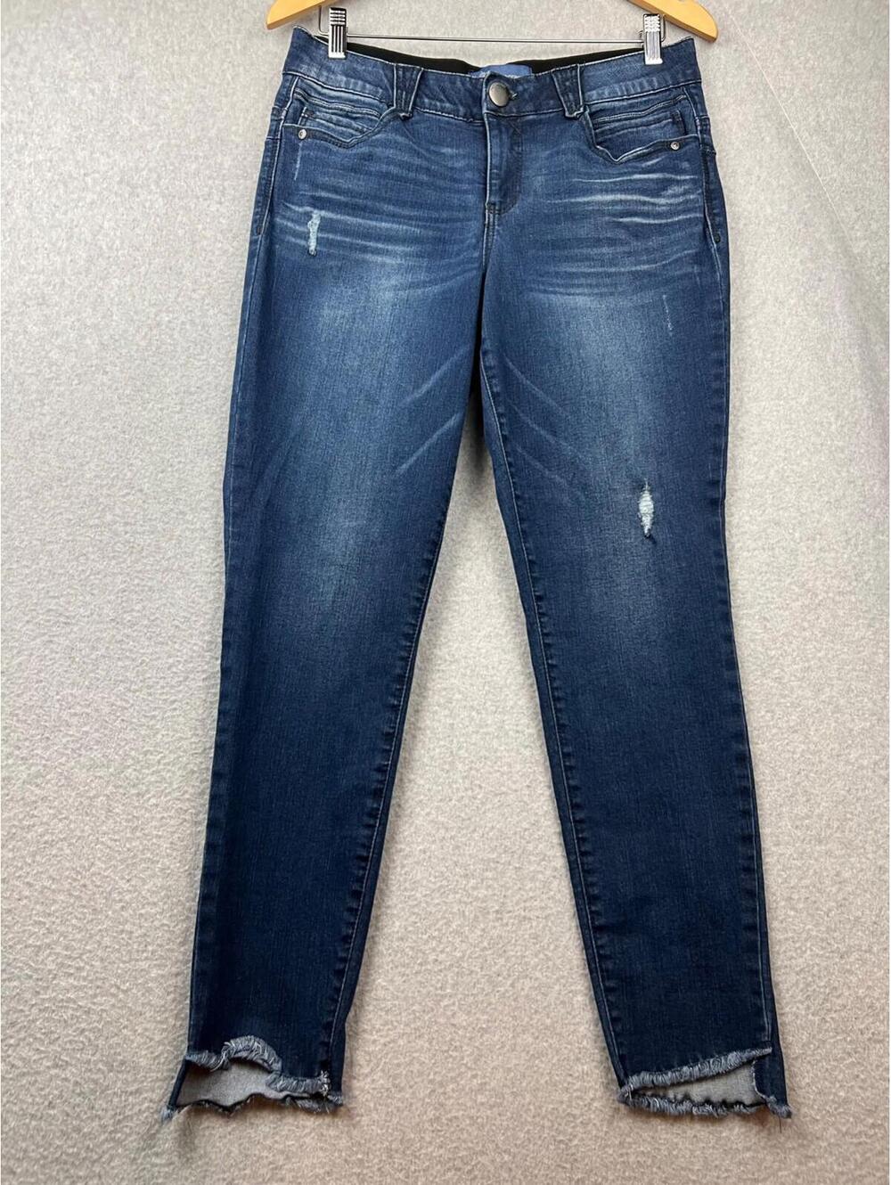 Democracy Ab-Solution Step-Hem Ankle Jeans Womens 10 Casual Slimming Waist